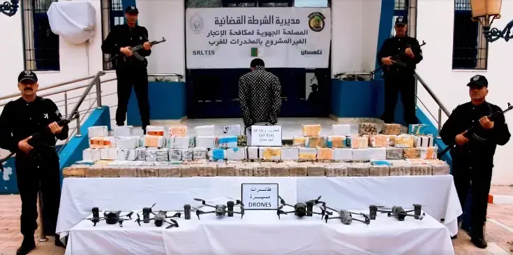 Tlemcen -Narcotrafic: Saisie de 6 drônes et plus de 2 quintaux de kif traité en provenance du Maroc